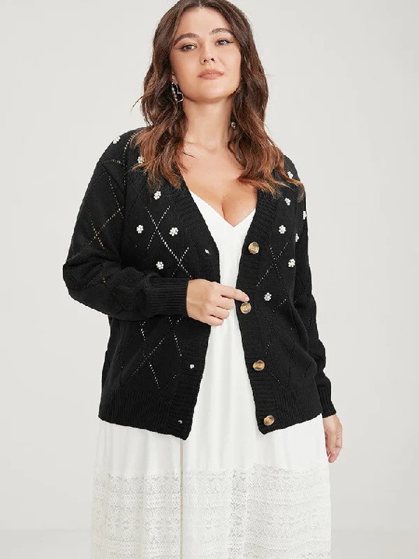 solid-pointelle-knit-pearl-beaded-crochet-button-front-cardigan