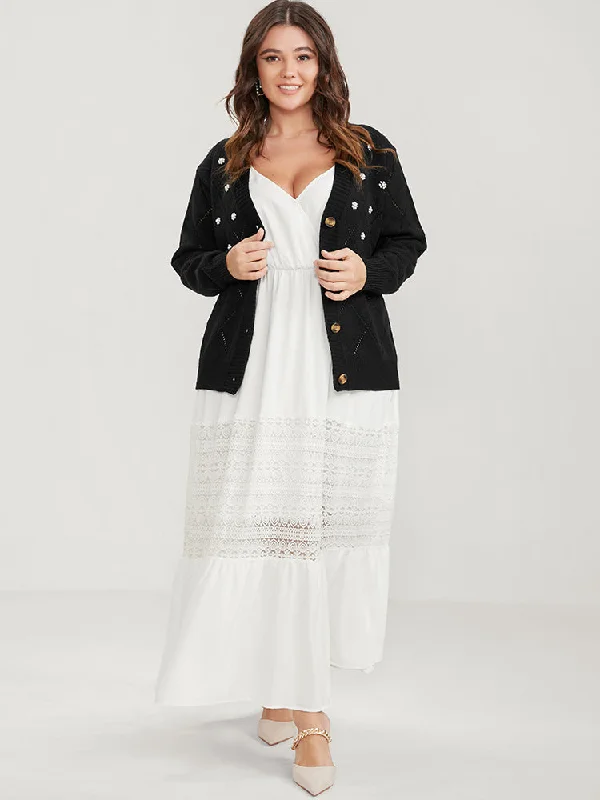 solid-pointelle-knit-pearl-beaded-crochet-button-front-cardigan