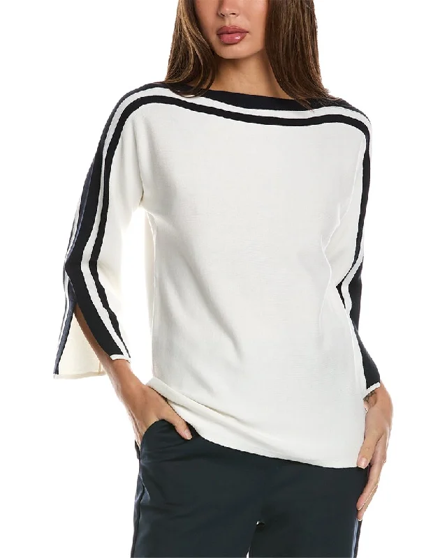 St. John Intarsia Stripe Sweater