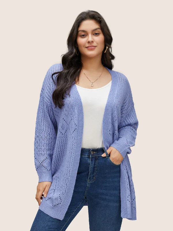 Supersoft Essentials Geometric Hollow Out Cardigan