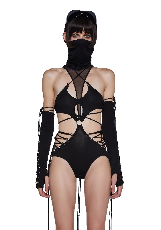 Tempo Lace-Up Cut-Out Bodysuit