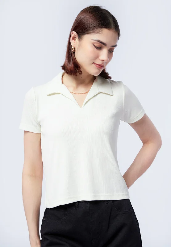 V-Neck Short Sleeve Polo Shirt