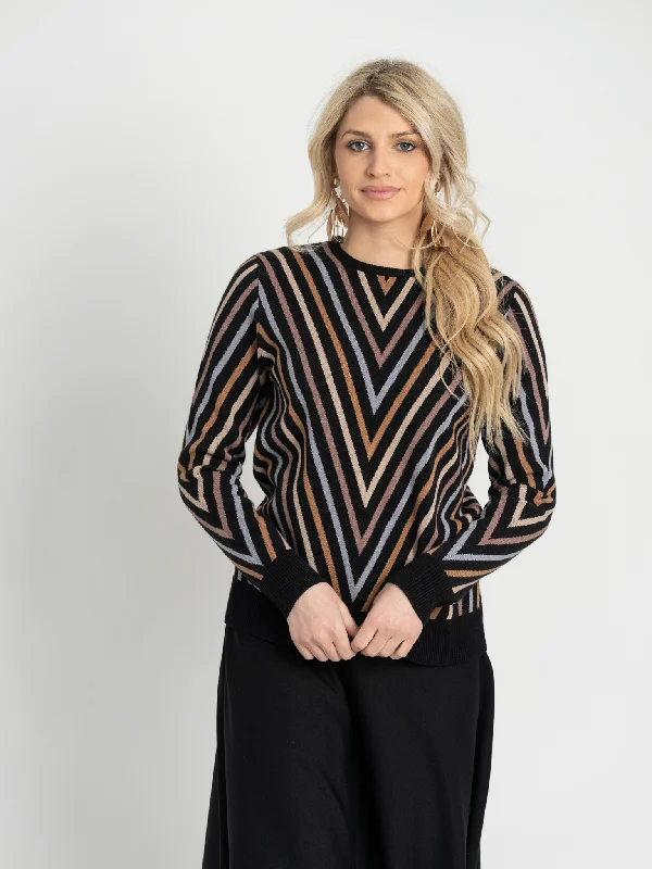 v-striped-multi-color-knit-sweater