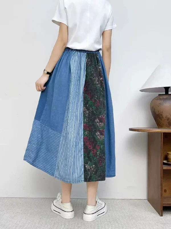 women-loose-retro-versatile-skirt-summer