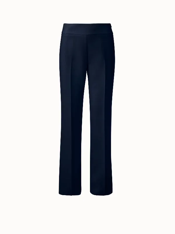 Wool Double-Face Straight Leg Pants