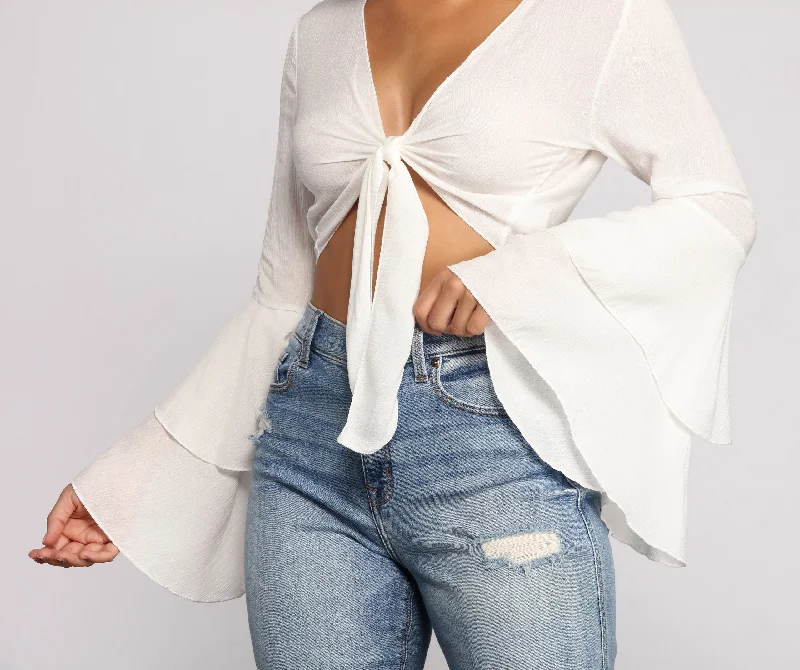 woven-tie-front-bell-sleeve-crop-top-062040534100