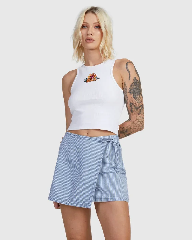 Wrapped Mini Skirt - Coast