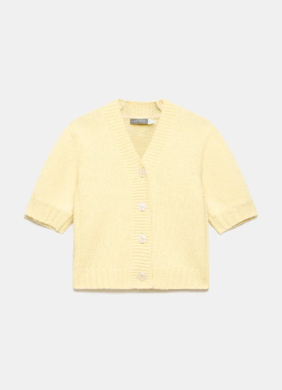 yellow-short-sleeve-cardigan